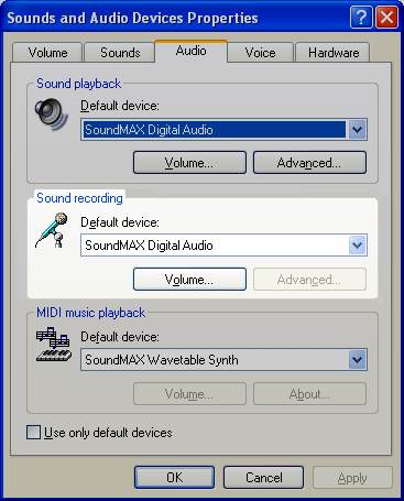 Sound Device For Windows Xp